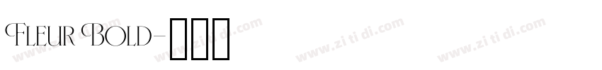 Fleur Bold字体转换